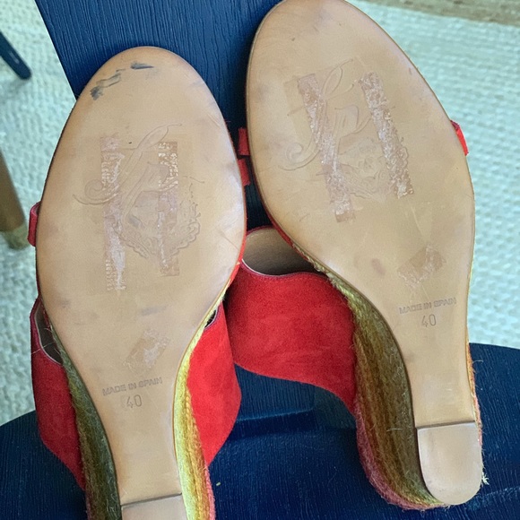 Never Worn! Free People Glorieta Wedge, Red, 40 - Picture 8 of 8